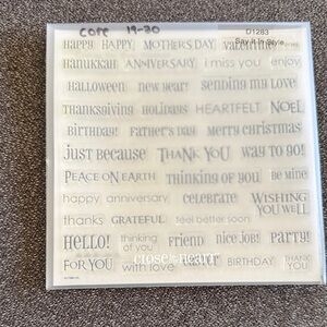 Close To My Heart White Sentiment Stamp Set